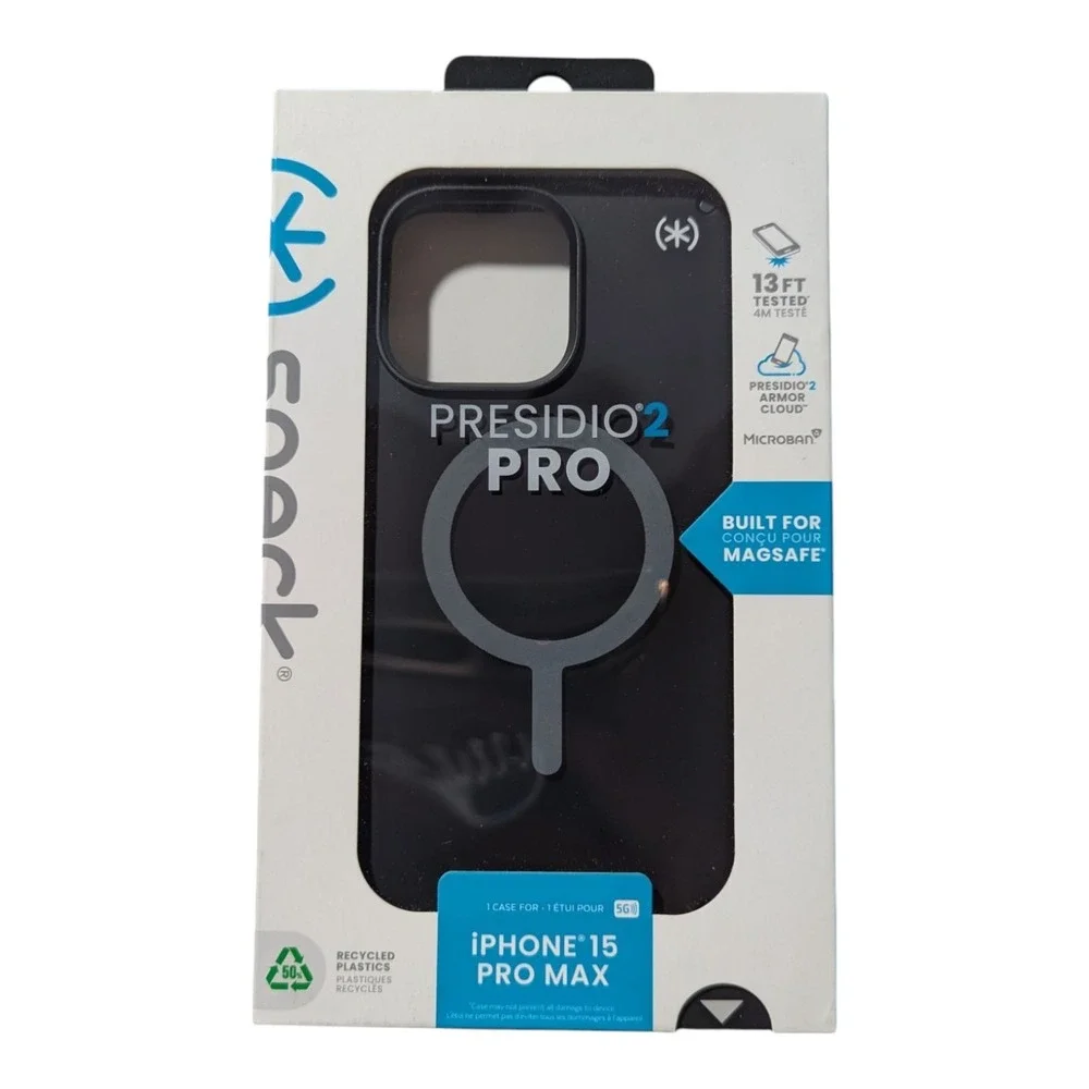 E7. Speck Presidio2 Pro with MagSafe Case For iPhone 15 Pro Max - Black